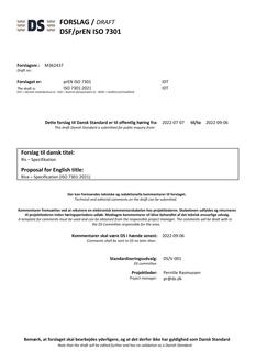 DANSK DSF/PREN ISO 7301