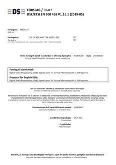 DANSK DSF/ETSI EN 300 468 V1.16.1 (2019-05)