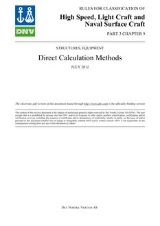 DNV DNV-RU-HSLC PART 3 CHAPTER 9