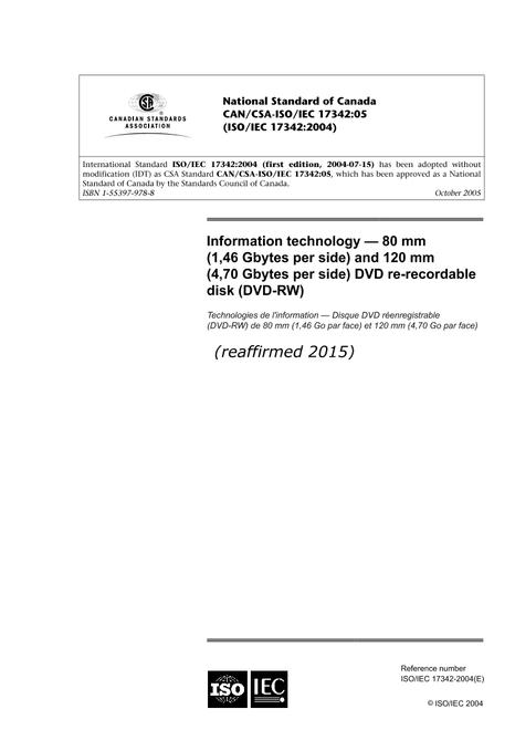 CAN/CSA-ISO/IEC 17342-05 (R2015)