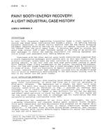 CH-81-08-4 -- Paint Booth Energy Recovery: A Light Industrial Case History