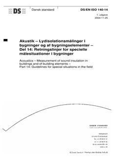 DANSK DS/EN ISO 140-14