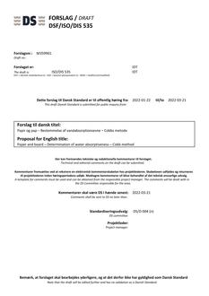 DANSK DSF/ISO/DIS 535