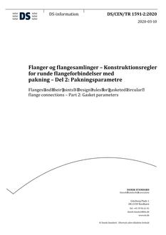 DANSK DS/CEN/TR 1591-2