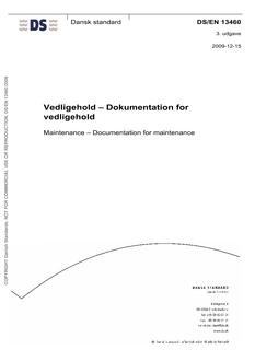 DANSK DS/EN 13460