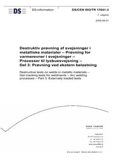 DANSK DS/CEN ISO/TR 17641-3