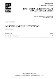 DNV DNV-RU-HSLC PART 6 CHAPTER 1