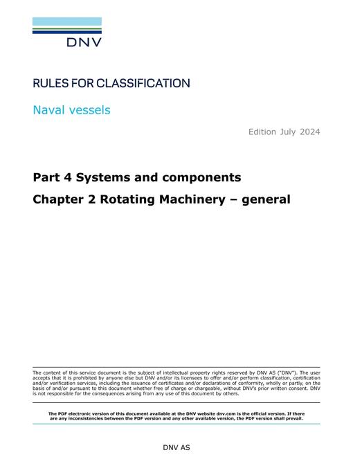 DNV DNV-RU-NAVAL PART 4 CHAPTER 2