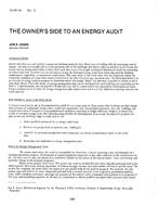 CH-81-14-3 -- The Owner’s Side to an Energy Audit