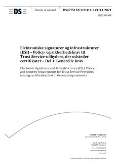 DANSK DS/ETSI EN 319 411-1 V1.3.1