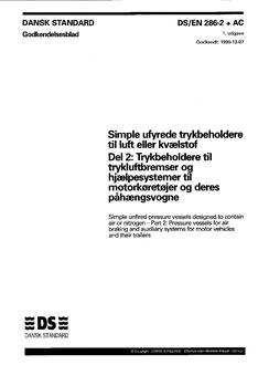 DANSK DS/EN 286-2 + AC