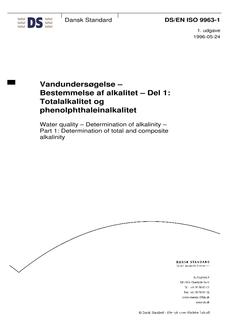DANSK DS/EN ISO 9963-1