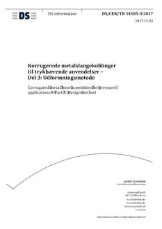 DANSK DS/CEN/TR 14585-3