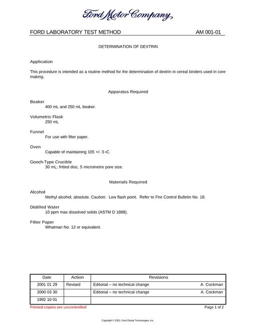 FORD FLTM AM 001-01