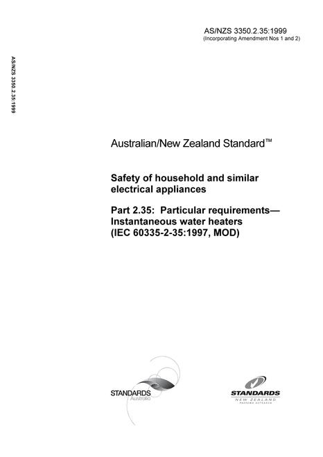 AS/NZS 3350.2.35:1999