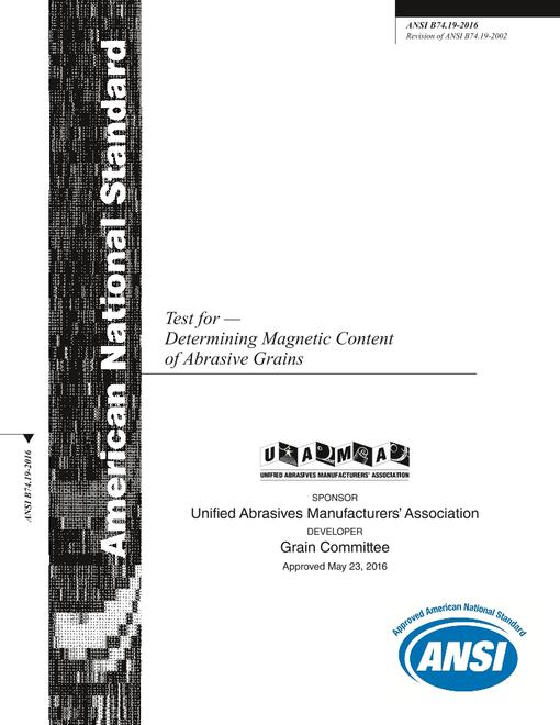 ANSI/UAMA B74.19-2016