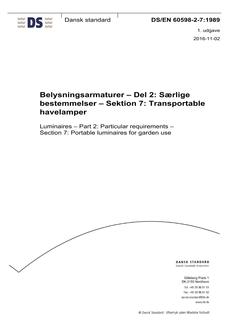 DANSK DS/EN 60598-2-7