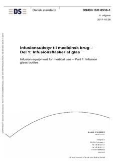 DANSK DS/EN ISO 8536-1