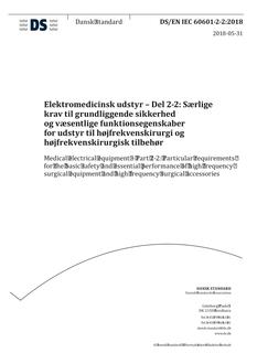 DANSK DS/EN IEC 60601-2-2