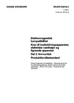 DANSK DS/EN 55014-2