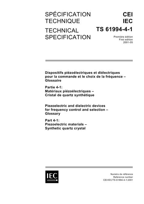 IEC/TS 61994-4-1 Ed. 1.0 b:2001