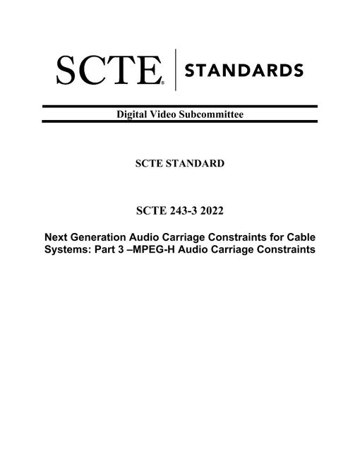 SCTE 243-3 2022