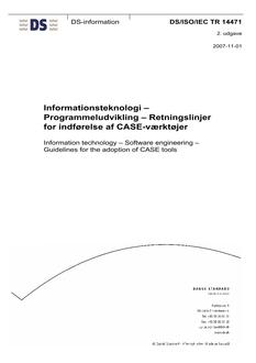 DANSK DS/ISO/IEC TR 14471