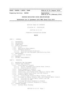 NAVY UFGS-26 20 00