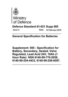 MODUK DEF STAN 61-021: SUPP 85