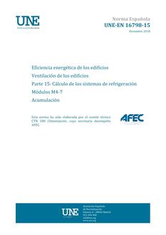 AENOR UNE-EN 16798-15