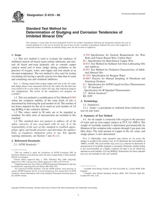 ASTM D4310-06