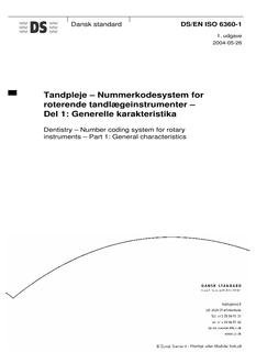DANSK DS/EN ISO 6360-1