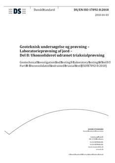 DANSK DS/EN ISO 17892-8
