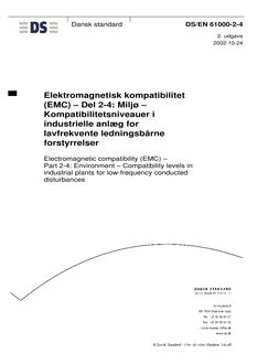 DANSK DS/EN 61000-2-4