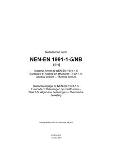 NEN NEN-EN 1991-1-5/NB