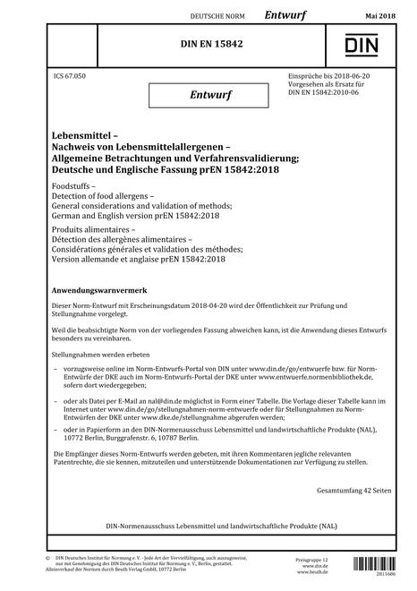 DIN EN 15842 - DRAFT