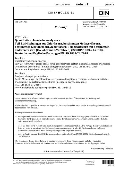 DIN EN ISO 1833-21 - DRAFT