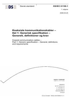DANSK DS/IEC 61196-1