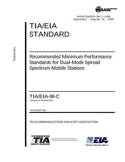 TIA ANSI/TIA/EIA-98-C