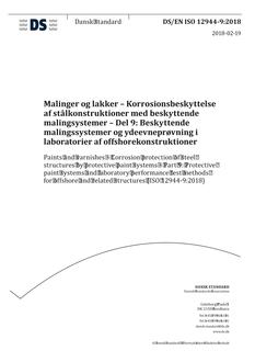 DANSK DS/EN ISO 12944-9