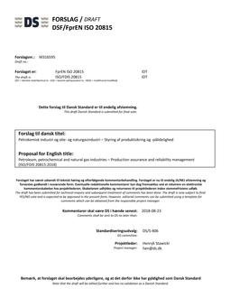 DANSK DSF/FPREN ISO 20815