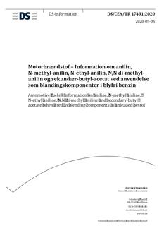 DANSK DS/CEN/TR 17491