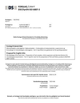 DANSK DSF/FPREN ISO 6887-3