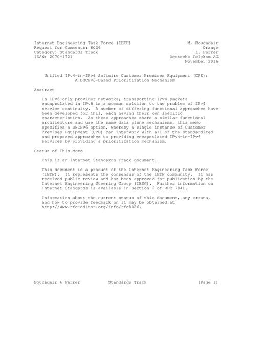 IETF RFC 8026