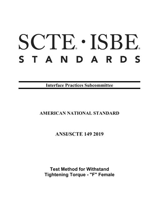SCTE 149 2019