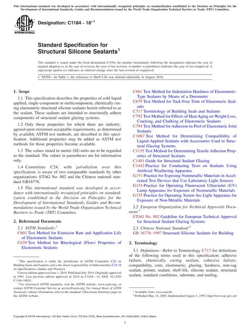 ASTM C1184-18e1