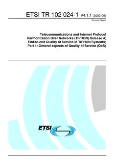 ETSI TR 102 024-1