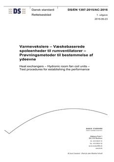 DANSK DS/EN 1397