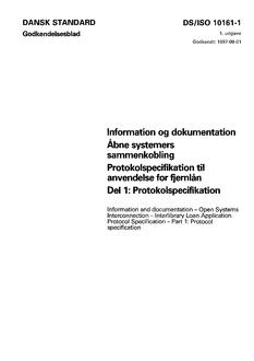 DANSK DS/ISO 10161-1