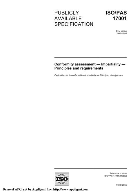 ISO/PAS 17001:2005